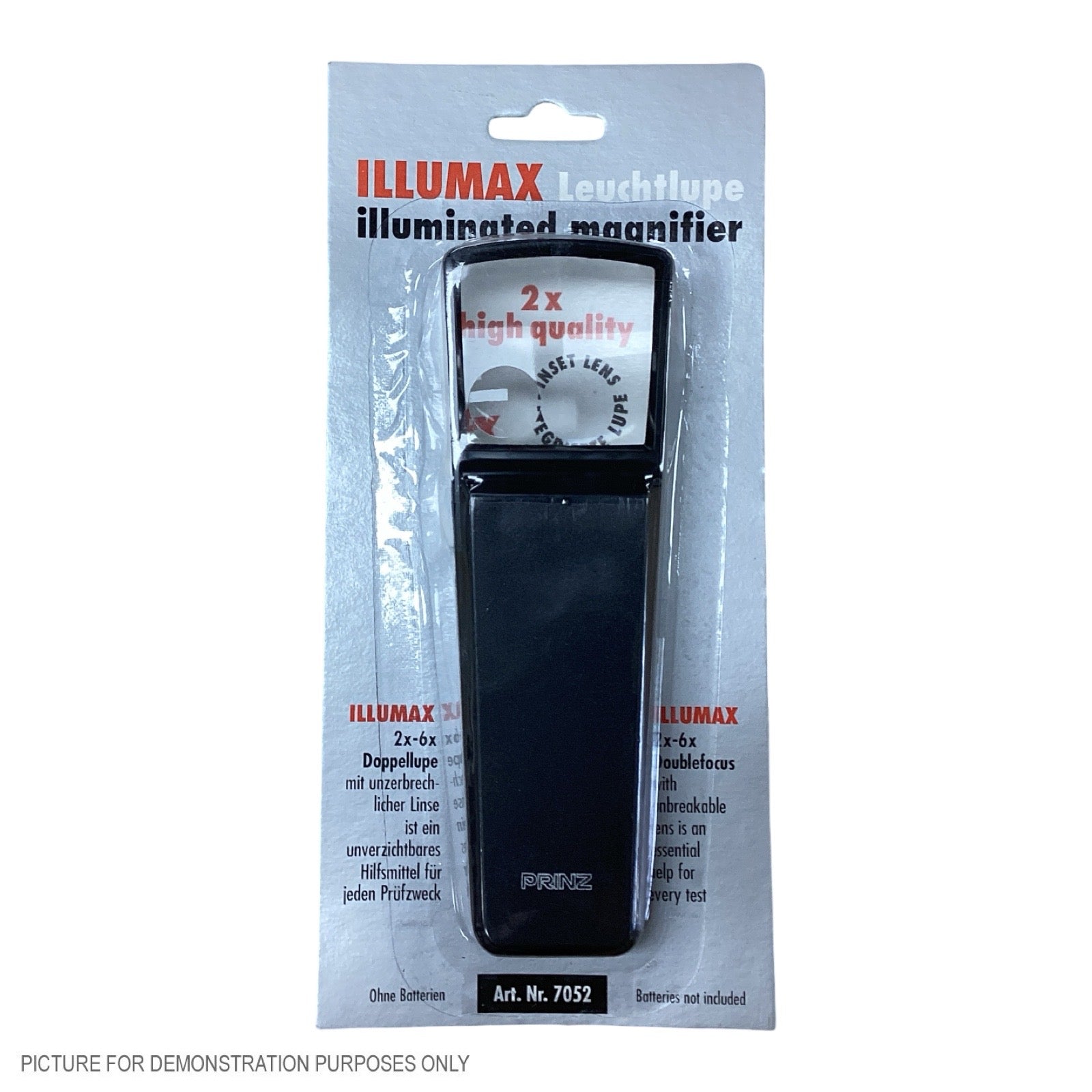 Prinz Illuminax Magnifier 2X + 6X Lens 40mmx40mm